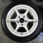JDM Buddy Club P1 White 15 inch Wheels 5x114.3 